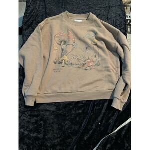 American Eagle XS Sweatshirt Mushrooms and Skeletons